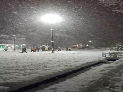 تصاویری از شب برفی شهر سقز