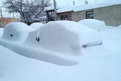  این روستا، زیر برف ناپدید شد