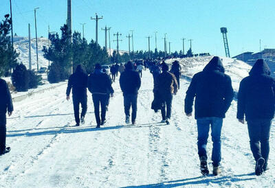 تراکتوری‌ها در برف و یخبندان گرفتار شدند