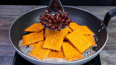  طرز تهیه یک دسر فوق العاده خوشمزه با نوتلا و بیسکویت / هیچ وقت ازش سیر نمیشی !!