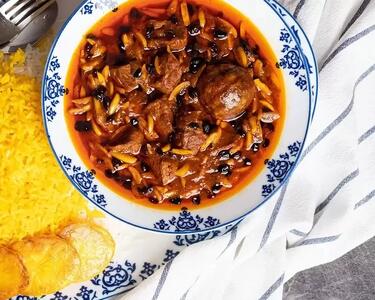  طرز تهیه خورش خلال بادام کرمانشاهی به روش اصیل | طرز تهیه خورشت بادام ایرانی