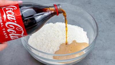  آرد + نوشابه / طرز تهیه نان پف دار با خمیر متفاوت ولی خوشمزه