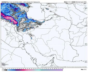 سامانه بارشی جدید برف و باران در راه ۲۰ استان کشور از روز پنجشنبه