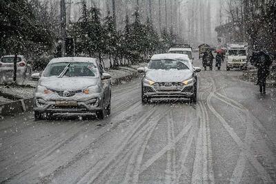ببینید/ تصاویری از بارش برف در دماوند