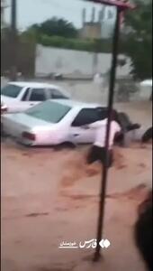 ببینید| نجات مادر و کودک گرفتار در سیل ایذه‌
