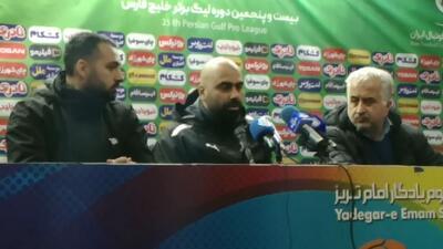 نشست خبری مازیار زارع سرمربی ملوان پس از بازی برابر تراکتور