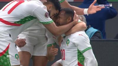 گل اول مراکش به زامبیا (ایوب الکعبی)