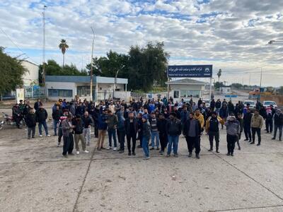 ادامه اعتراض صنفی کارگران قند خاورمیانه در حمایت از همکاران‌ بازداشتی