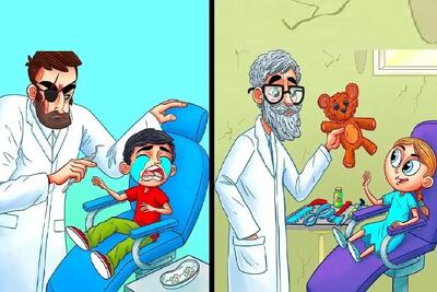  بازی فکری؛ افت لاتی داره نتونی دندان پزشک قلابی رو پیدا کنی!