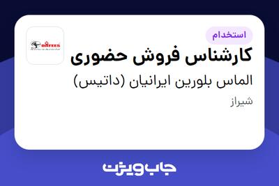  استخدام کارشناس فروش حضوری - آقا در الماس بلورین ایرانیان (داتیس)
