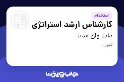  استخدام کارشناس ارشد استراتژی در دات وان مدیا