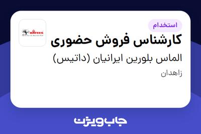  استخدام کارشناس فروش حضوری - آقا در الماس بلورین ایرانیان (داتیس)