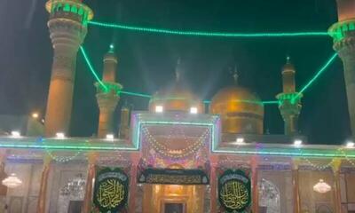  فیلم/ بارش رحمت الهی در حرمین کاظمین
