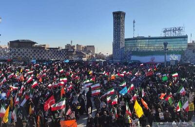 فیلم/ برگزاری مراسم ۹ دی در میدان امام حسین(ع) تهران