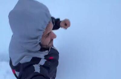 فیلم/ حجم برف در ارتفاعات مریوان