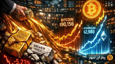 شدیدترین سقوط روزانه طلا؛ زمان چرخش سرمایه از فلزات گرانبها به کریپتو فرا رسیده؟