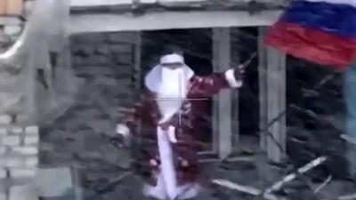  فیلم تصاویر پهپادی از پرچم روسیه در خط مقدم