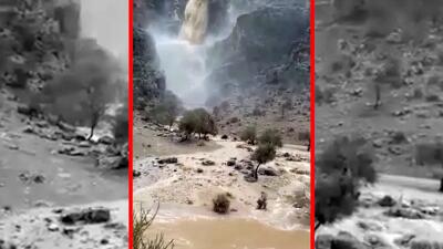  فیلم جاری شدن آبشار فصلی کوهبزان ممسنی