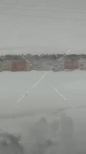 یکی از روستاهای مهاباد زیر برف دفن شد + فیلم