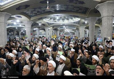 اجتماع حماسی 9 دی در فیضیه قم؛ تجدید میثاق امت با ولایت  عکس - تسنیم