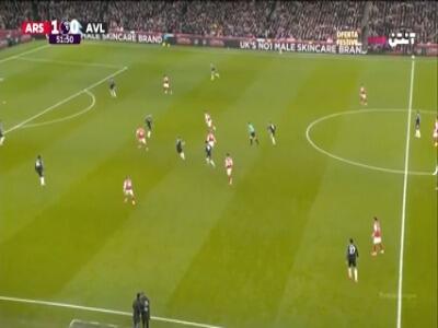 گل دوم آرسنال به استون ویلا