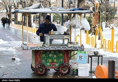بارش برف در زنجان