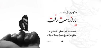 امروز با سعدی: صبر و آرام و قرار از دست رفت