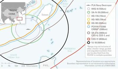 نقشه های جدید آمریکا از توان موشکی رو به توسعه چین