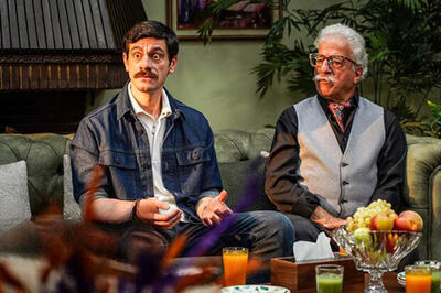  عکسی از دورهمی بازیگران شیش ماهه در پشت صحنه