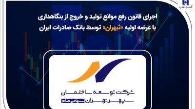 اجرای قانون رفع موانع تولید و خروج از بنگاهداری با عرضه اولیه «ثبهران» توسط بانک صادرات ایران