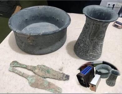 کشف ۴ شیء باستانی در جیرفت