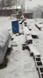 در خوزستان برف بارید! + ویدیو