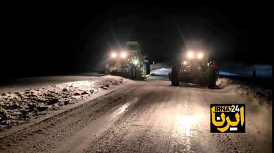 یخ‌زدگی و لغزندگی جاده‌های سمنان؛ هشدار راهداری به رانندگان محورهای کوهستانی + فیلم