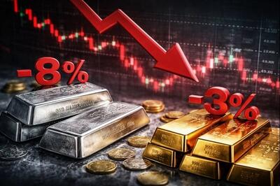 قیمت طلا عقب‌نشینی کرد؛ نقره سقوط دو رقمی را ثبت کرد