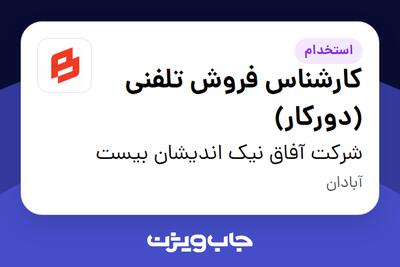  استخدام کارشناس فروش تلفنی (دورکار) در شرکت آفاق نیک اندیشان بیست