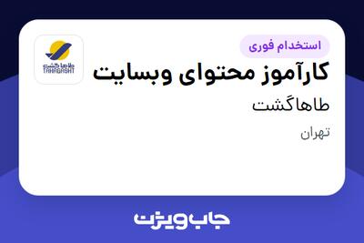  استخدام کارآموز محتوای وبسایت در طاهاگشت