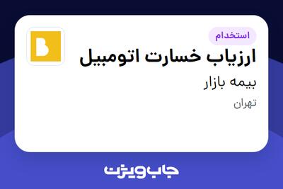  استخدام ارزیاب خسارت اتومبیل - آقا در بیمه بازار