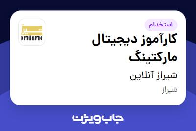  استخدام کارآموز دیجیتال مارکتینگ در شیراز آنلاین