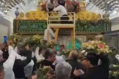  فیلم/ ضریح جوادالائمه گلباران شد