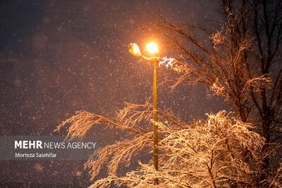  بعد از طوفان، برف مهمان یزد شد