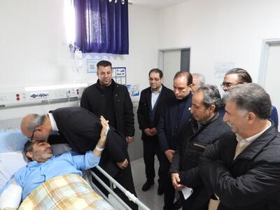  عیادت استاندار کرمانشاه از مدیرکل راهداری استان کرمانشاه