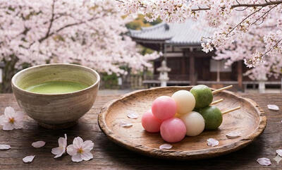  طرز تهیه کوفته 3 رنگ هانامی دانگو؛ شیرینی ترند ژاپنی‌ها