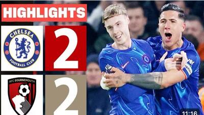 ویدیو| خلاصه بازی چلسی ۲ - بورنموث ۲/ ۴ گل در ۲۱ دقیقه! - پارس فوتبال