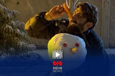 برف بازی بازیکنان تیم فوتبال تراکتور - پارس فوتبال