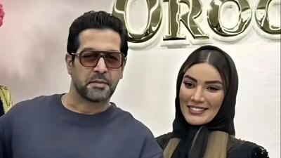  عکس کریسمسی تازه عروس و داماد سینمای ایران متین ستوده و کامران تفتی / استایل کابویی زوج محبوب