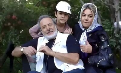  سفر در زمان؛ «ژوبین پسر ایرج قادری» در کنار مادرش و بر سر مزار پدر؛ سال 1402