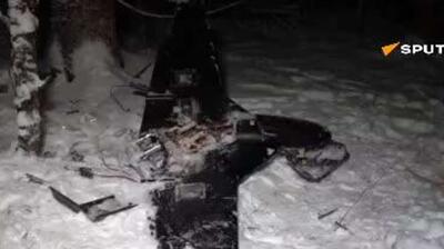  وزارت دفاع روسیه فیلمی از بقایای پهپاد سرنگون شده منتشر کرد