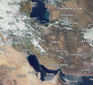 آخرین تصویر ماهواره‌ای از وضعیت ابرناکی ایران