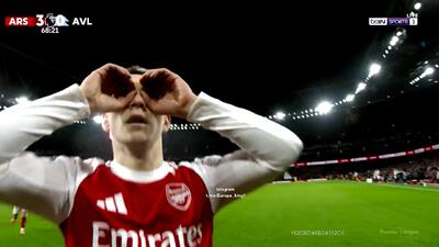 گل زیبای لیاندرو تروسار به استون ویلا (آرسنال 3-0 استون ویلا)