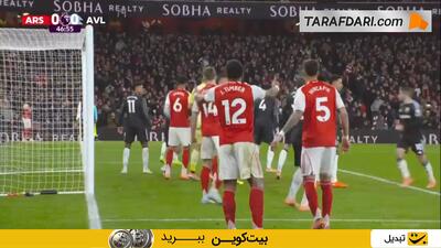 باز هم کرنر و باز هم گل؛ گلزنی گابریل ماگالاش مقابل استون ویلا (آرسنال 1-0 استون ویلا)